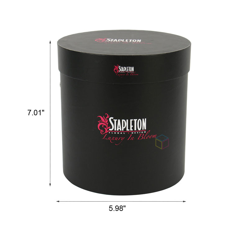 Luxury Rigid Cardboard Round Hat Paper Box for Flowers - Customizable & Eco-Friendly Packaging