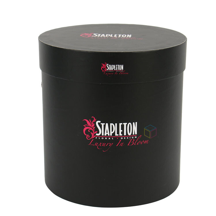 Luxury Rigid Cardboard Round Hat Paper Box for Flowers - Customizable & Eco-Friendly Packaging