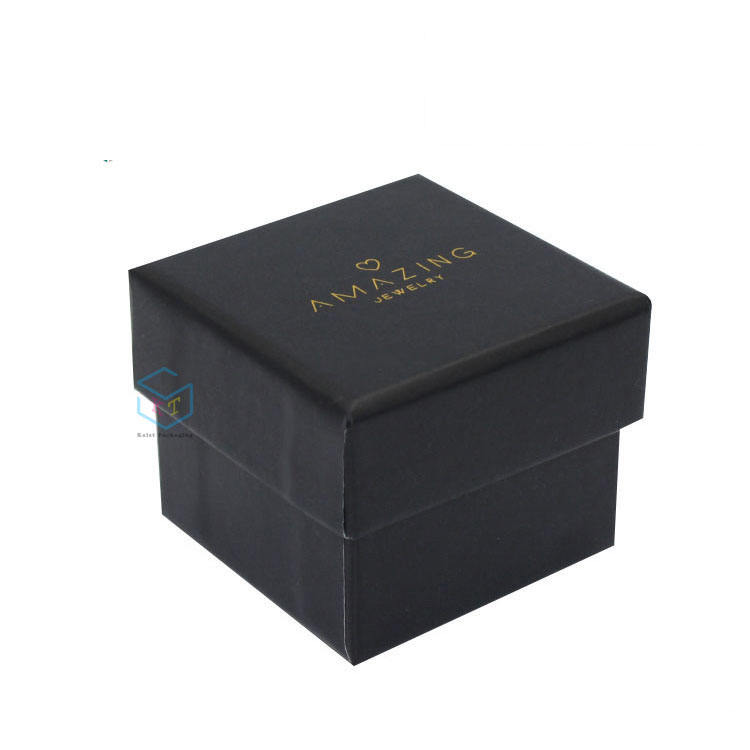 Custom Small Black Cardboard Gift Boxes for Jewelry Packaging - Shenzhen Kaijie