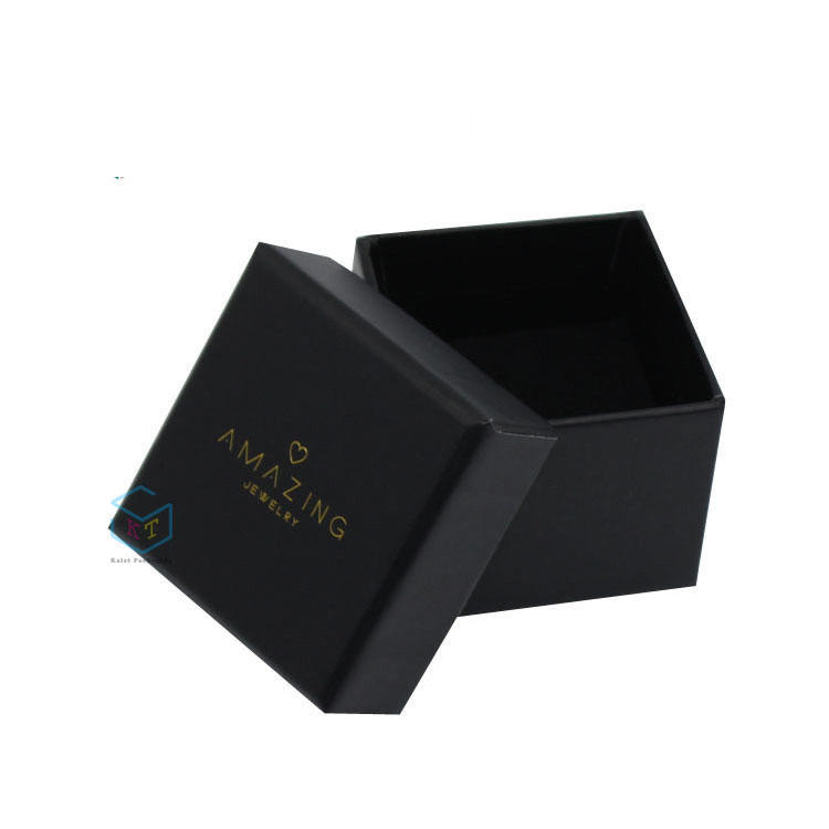 Custom Small Black Cardboard Gift Boxes for Jewelry Packaging - Shenzhen Kaijie