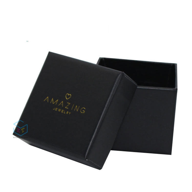 Custom Small Black Cardboard Gift Boxes for Jewelry Packaging - Shenzhen Kaijie