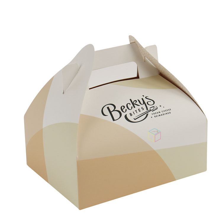 Custom Die-Cut Food Paper Boxes with Handles for Delivery Packaging