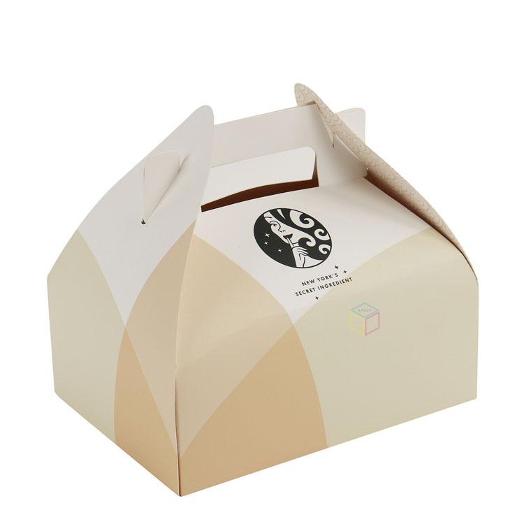 Custom Die-Cut Food Paper Boxes with Handles for Delivery Packaging