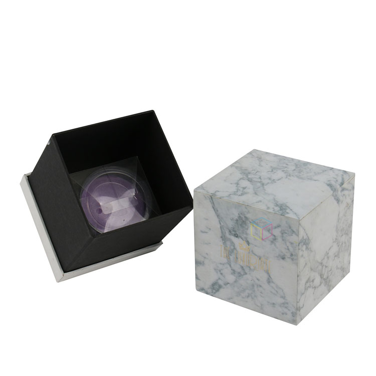 Two-Piece Candle Packaging Box with Gold Foil Stamping | Elegant Candle Gift Sets | Premium Floral Design