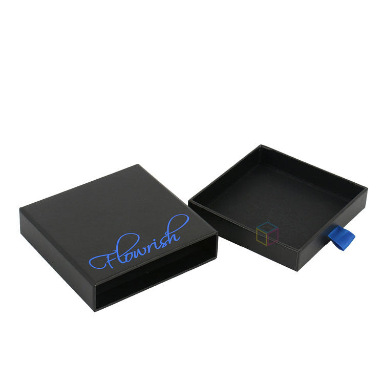 Eco-Friendly Personalized Small Green Jewelry Box with Logo - Customized Sliding Drawer Cardboard Packaging