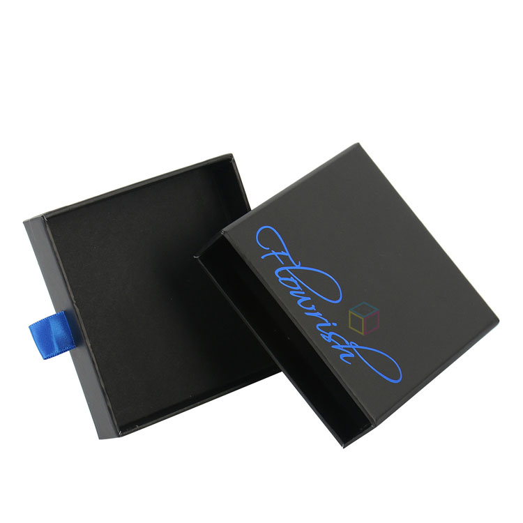 Eco-Friendly Personalized Small Green Jewelry Box with Logo - Customized Sliding Drawer Cardboard Packaging