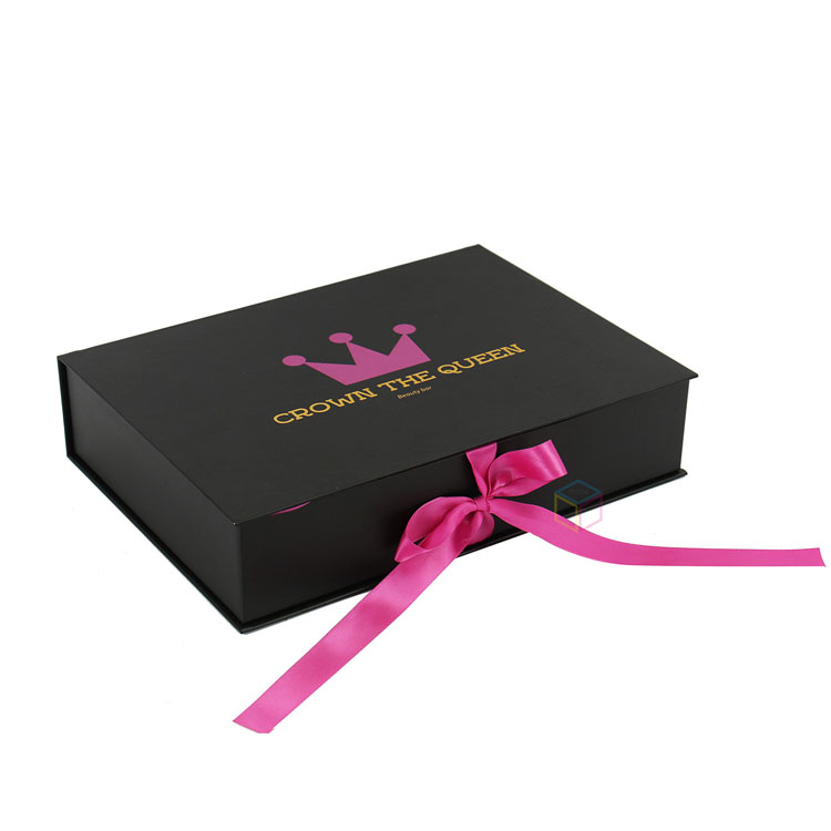 Custom Recyclable Book-Style Box for Skincare Sets with Ribbon Tie Closure | Eco-Friendly Packaging