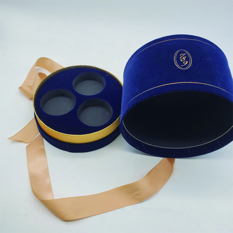 Eco-Friendly Cylindrical Box with Ribbon Closure for Organic Face Creams | Custom Skincare Gift Packaging