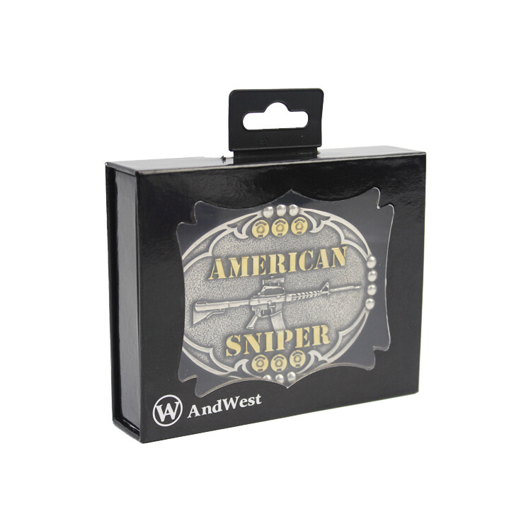 Custom Flip Top PVC Window Paper Gift Box - Black Rigid Cardboard Magnetic Closure Packaging