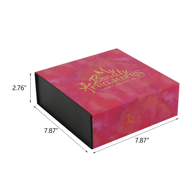 Custom Printed Solid-color Foldable Carton with Integrated Ribbon | Eco-Friendly Packaging Solution