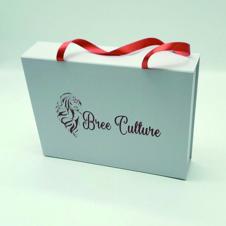 Recyclable Book-Style Box for Skincare Sets With Ribbon Tie Closure - Eco-Friendly Custom Packaging