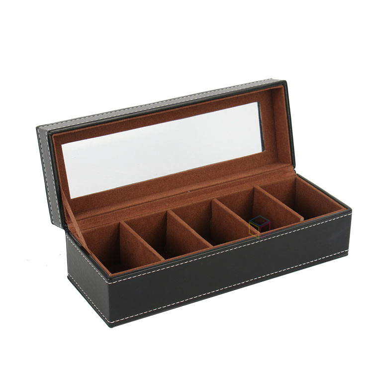 Custom Logo Paperboard Green PU Leather Two Tea Tin Can Packaging Box | Eco-Friendly Luxury Gift Box