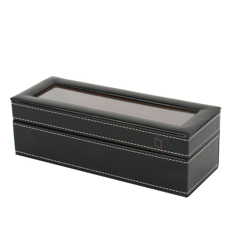 Custom Logo Paperboard Green PU Leather Two Tea Tin Can Packaging Box | Eco-Friendly Luxury Gift Box