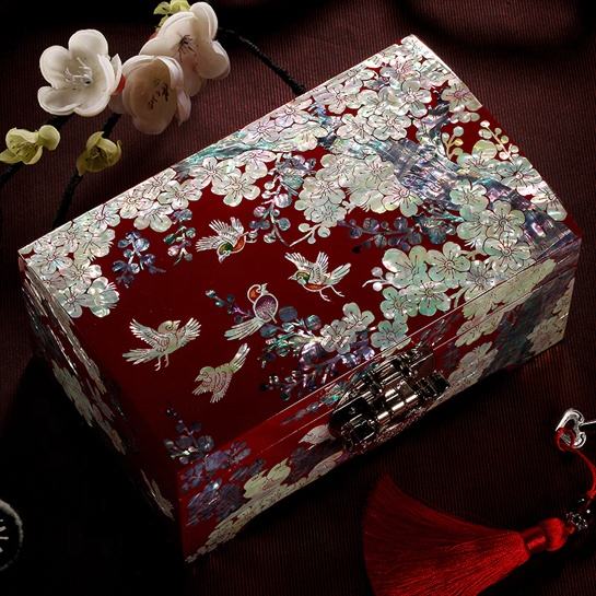 Advanced Custom Lacquerware Wedding Gift Jewelry Box - Wooden Princess European Jewelry Storage Box