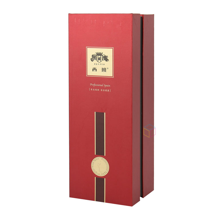 Custom Book Shape Paperboard Wine Box with Silk & Styrofoam | Handmade Rigid Gift Shipping Transport Box