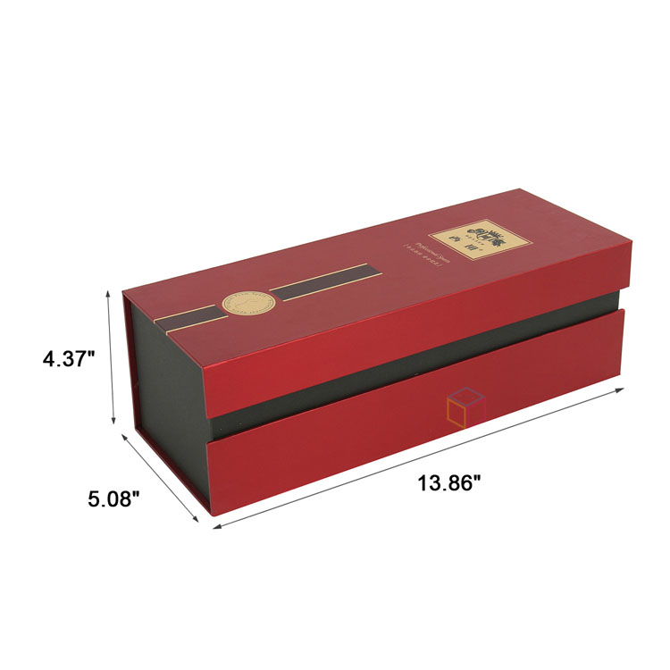 Custom Book Shape Paperboard Wine Box with Silk & Styrofoam | Handmade Rigid Gift Shipping Transport Box