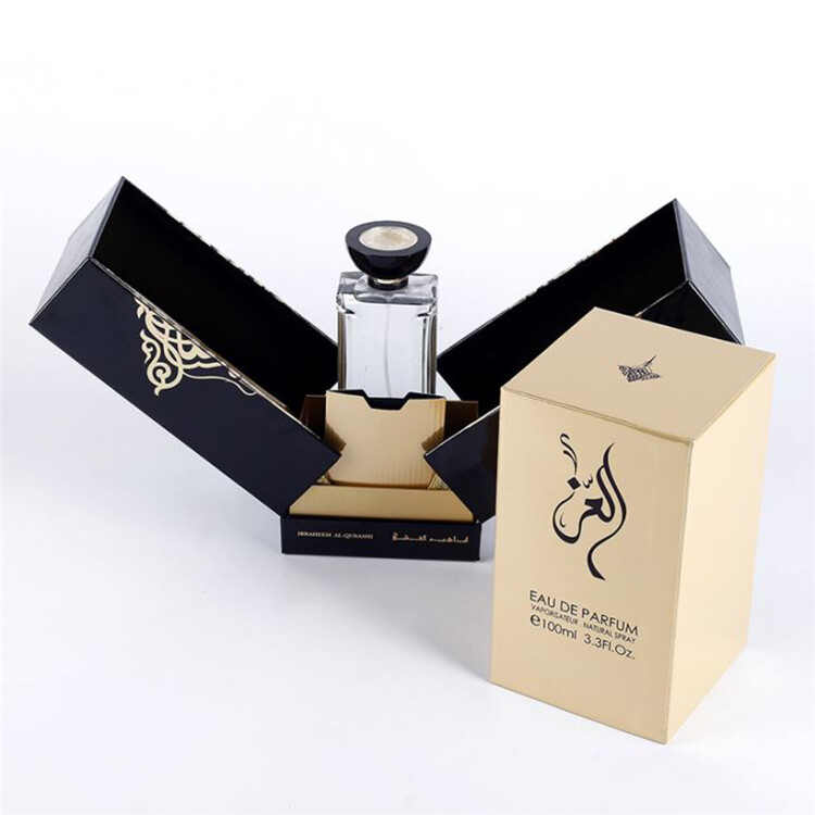 Custom Dubai Perfume Box Gold Double Door Open Gift Box Magnetic for Perfume | Luxury Packaging
