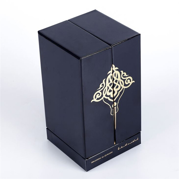Custom Dubai Perfume Box Gold Double Door Open Gift Box Magnetic for Perfume | Luxury Packaging