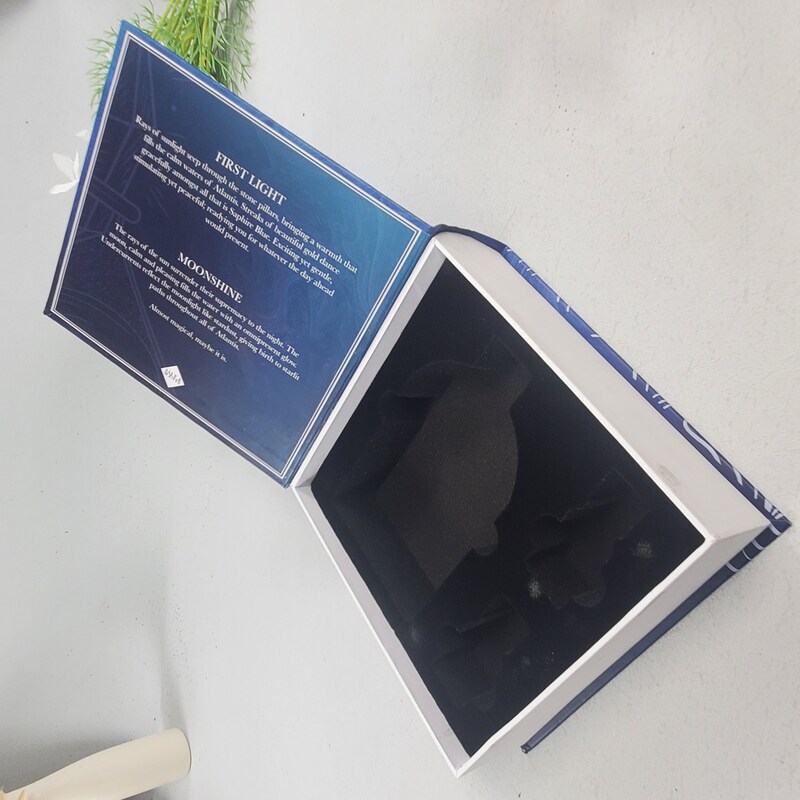 Top Sponsor Listing Modern Home Fake Faux Decor Book Stack | Luxury Blue Velvet & Gold Foil Candle Holders | Eco-Friendly Packaging