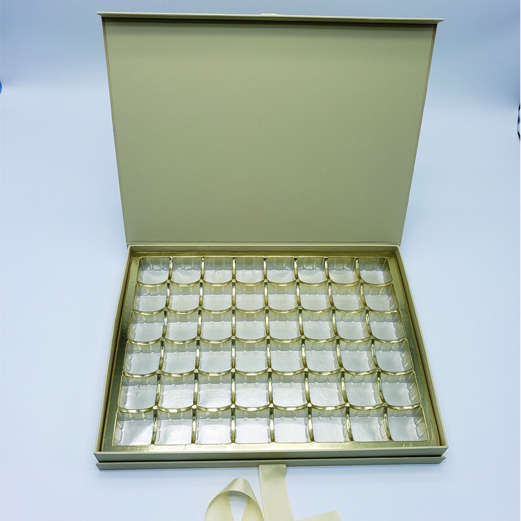 Custom Cardboard Chocolate Box with Compartments | Creative Rectangular White Red Rigid Confectionery Boxes China