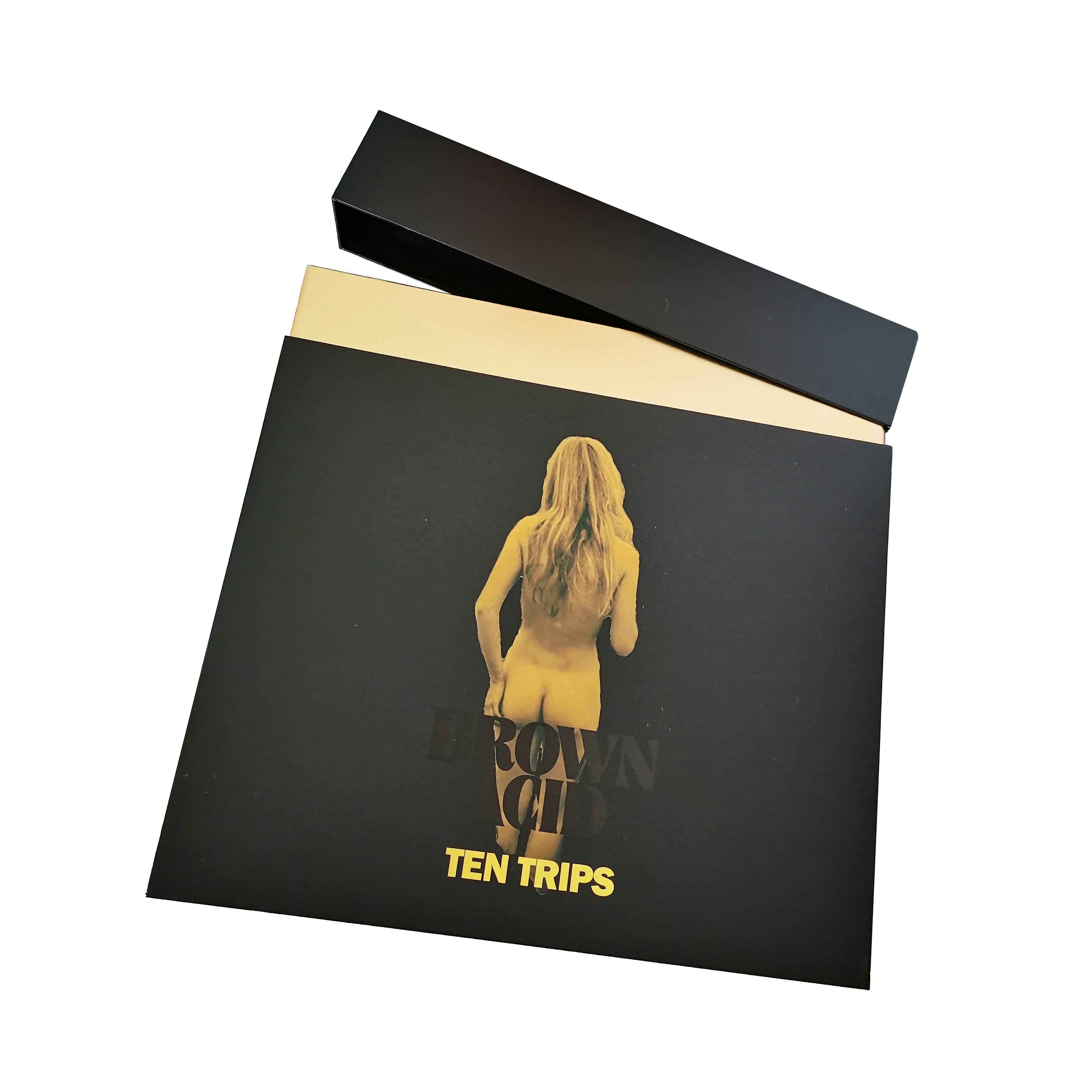 Custom Logo Matt Black Slide Out CD DVD Vinyl Record Box | Guangdong Eco-Friendly Packaging