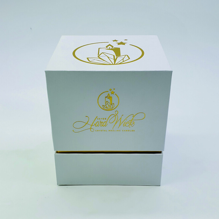 10x10x10 Luxury Candle Gift Box with Foam Insert for 8oz Pink Candles | Custom Elegant Packaging