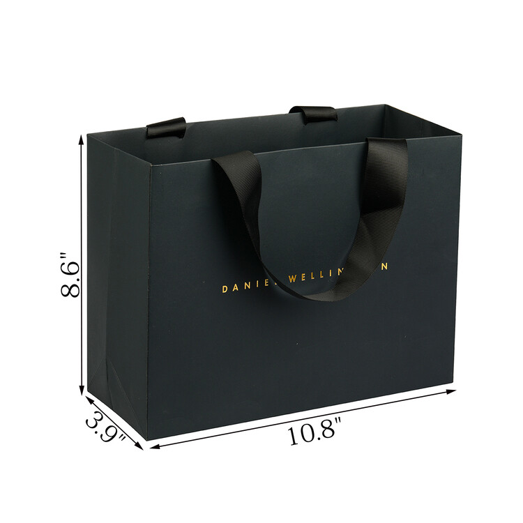 Customized Size Tote Art Gift Paper Package Bags with Ribbon | Eco-Friendly & Durable