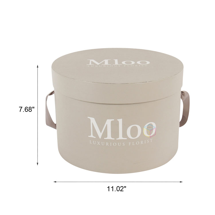 Luxury Royal Round Velvet-Lined Jewelry Box Packaging for Rose Flower, Ribbon Accessory Packaging | Custom Design