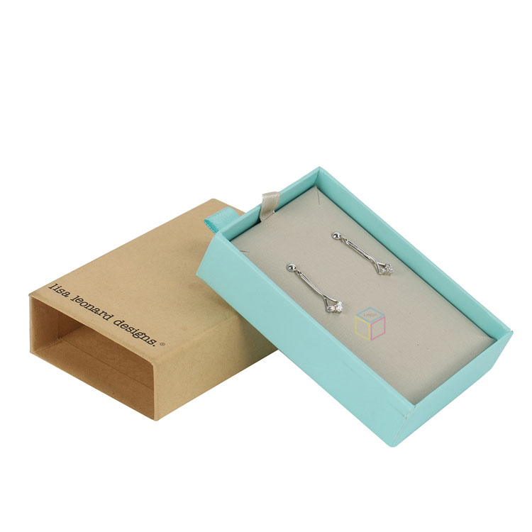 Custom Jewelry Box with Handle | Eco-Friendly Paper Drawer Box with Insert Slide Out | Pantone Color