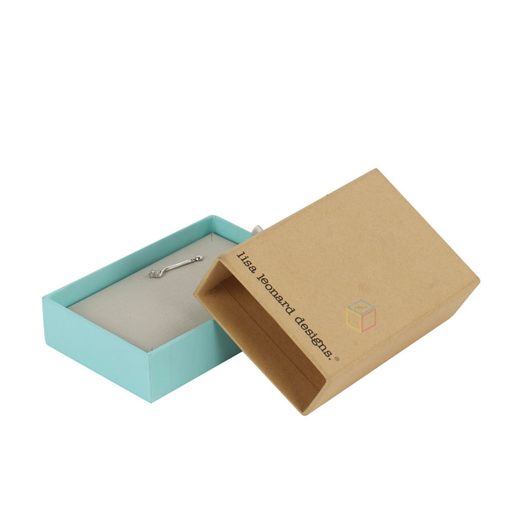 Custom Jewelry Box with Handle | Eco-Friendly Paper Drawer Box with Insert Slide Out | Pantone Color