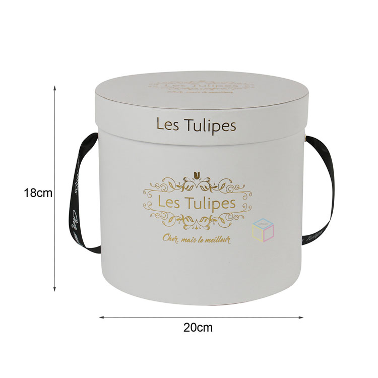 Wholesale Solid Color Flower Hug Bucket Round Flower Box Three-piece Set | Eco-Friendly Packaging
