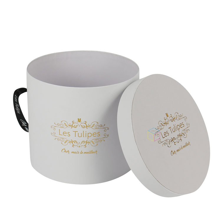 Wholesale Solid Color Flower Hug Bucket Round Flower Box Three-piece Set | Eco-Friendly Packaging