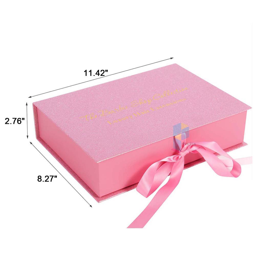 Black Wholesale Custom Logo Premium Gift Box | Luxury Magnetic Packaging Box for Wig Hair Extensions
