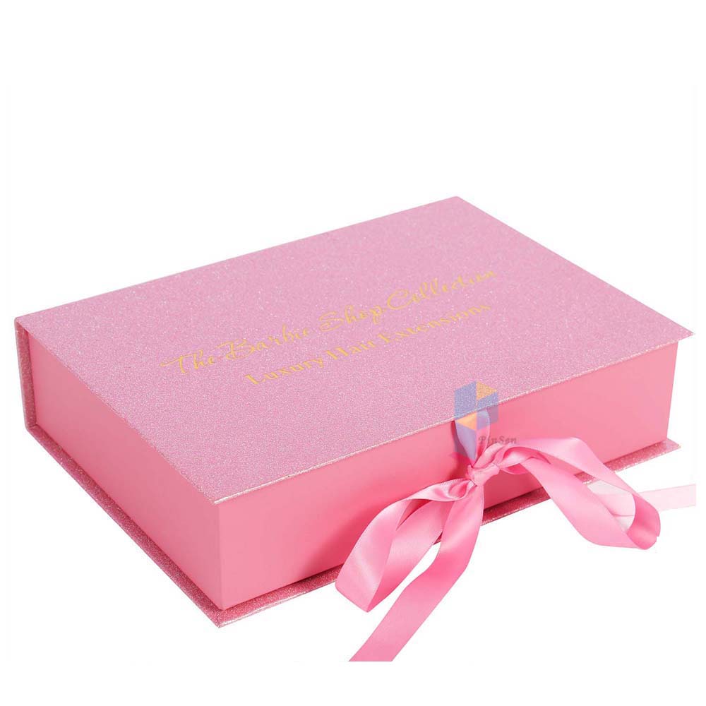 Black Wholesale Custom Logo Premium Gift Box | Luxury Magnetic Packaging Box for Wig Hair Extensions