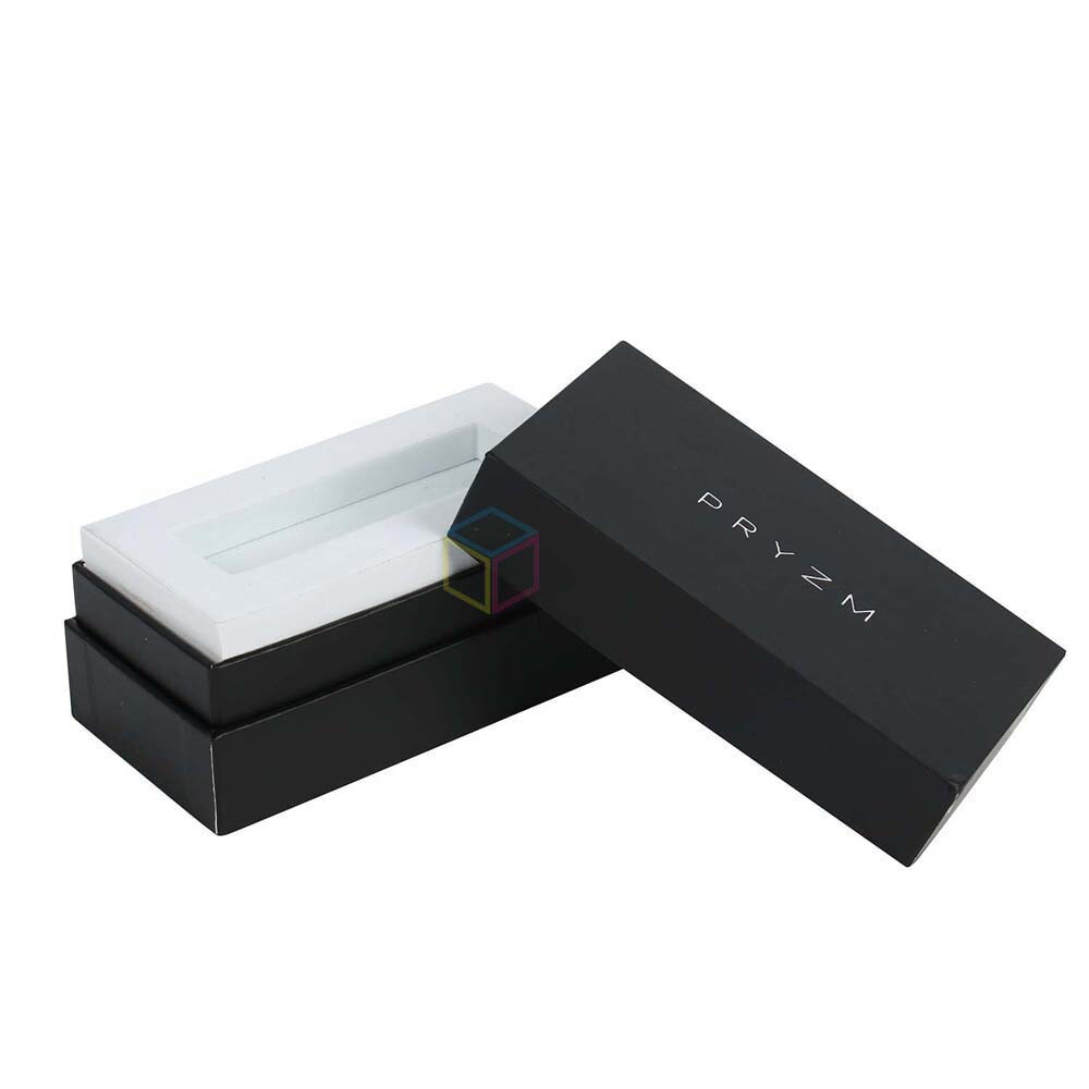 Custom Black Color Paper Cardboard Packaging Lid and Base Gift Boxes | Luxury Chocolate Box Packaging