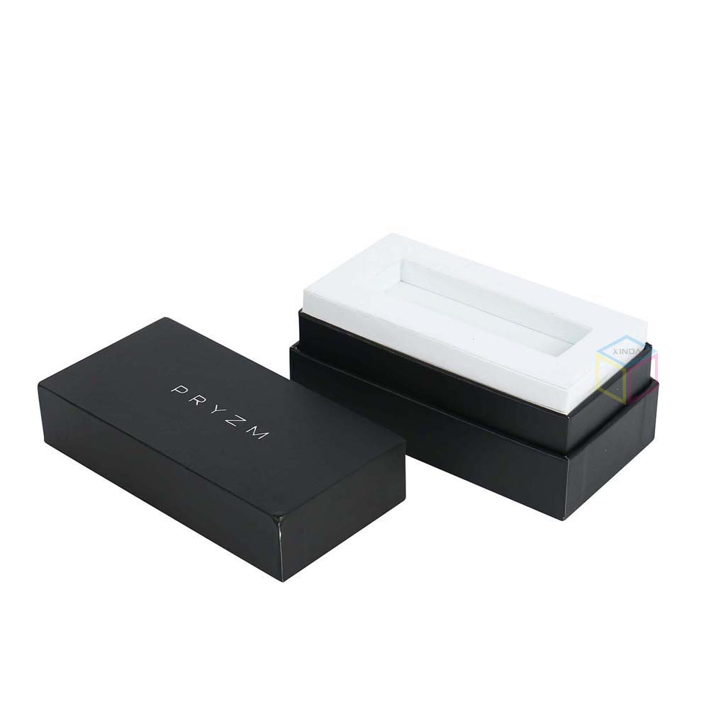 Custom Black Color Paper Cardboard Packaging Lid and Base Gift Boxes | Luxury Chocolate Box Packaging