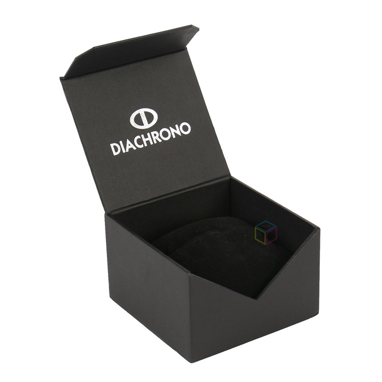 Custom Full Black PU Leather Men's Watch Box | Handmade Storage Case with Logo | OEM Packaging