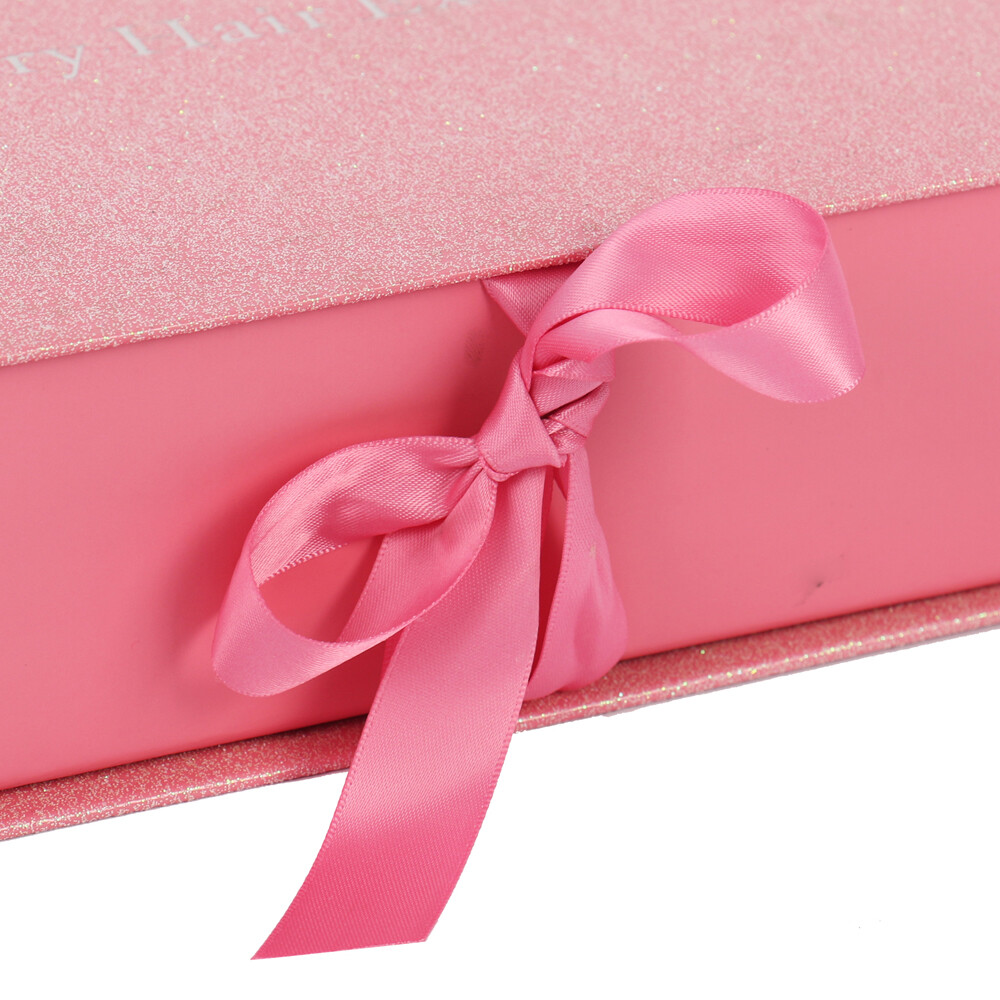 Custom Bow Pink Small Cute Gift Folding Box with Plastic Window | Mini Transparent Display Packing Box | OEM Service