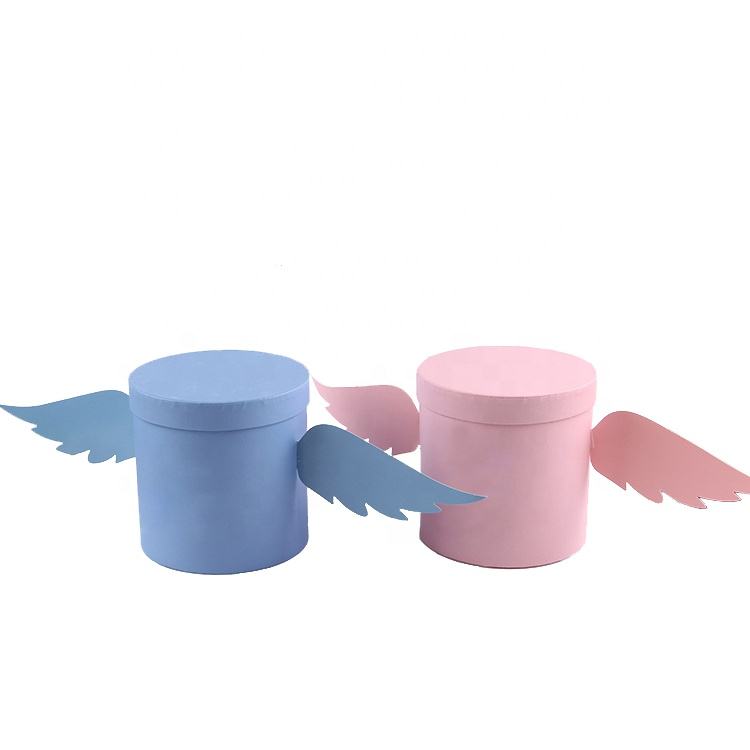 Love Can Fly Custom Round Hat with Angel Wings Design - Personalized Fashion Gift | Flower Box Packaging