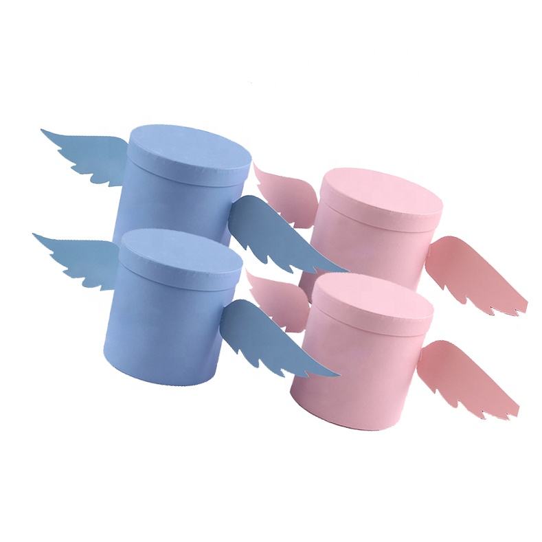 Love Can Fly Custom Round Hat with Angel Wings Design - Personalized Fashion Gift | Flower Box Packaging
