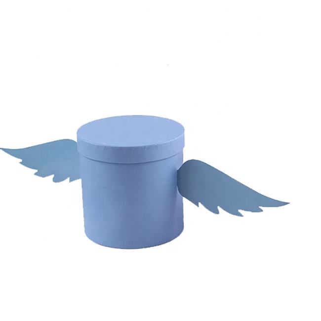 Love Can Fly Custom Round Hat with Angel Wings Design - Personalized Fashion Gift | Flower Box Packaging