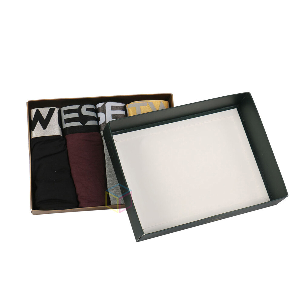 Custom Luxury Magnetic Gift Boxes for Men Underwear, Socks & Bra Storage | Foldable Recyclable Cardboard Organizers