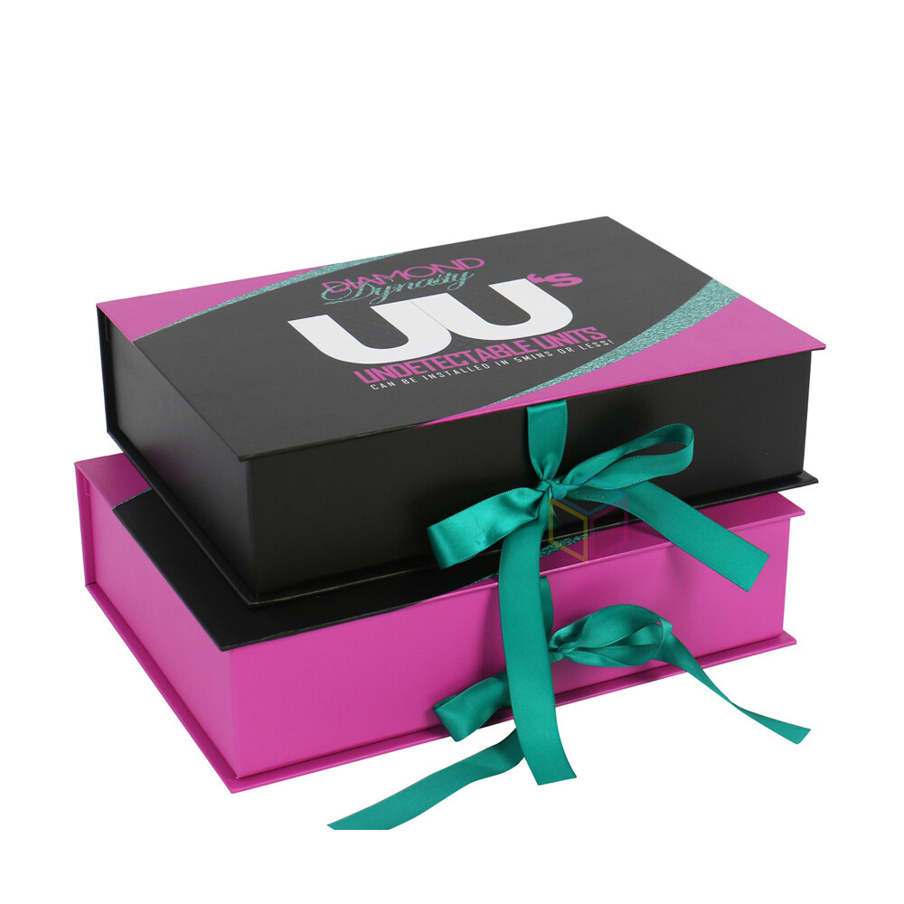 Luxury Custom Magnetic Gift Box with Ribbon Handle for Clothing & Shoes | OEM Packaging