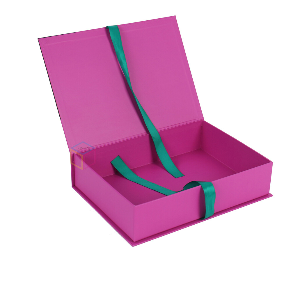 Luxury Custom Magnetic Gift Box with Ribbon Handle for Clothing & Shoes | OEM Packaging