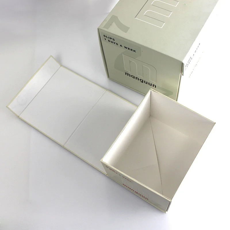 Cube Wrapping Paper Men Underwear Storage Organizer | Foldable Recyclable Cardboard Magnetic Gift Box for Socks & Bra | Custom Packaging