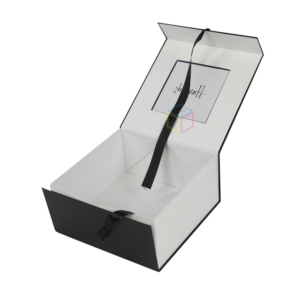 Custom Black Cardboard Jewelry Gift Box | Eco-Friendly Magnetic Drawer Packaging | OEM Service