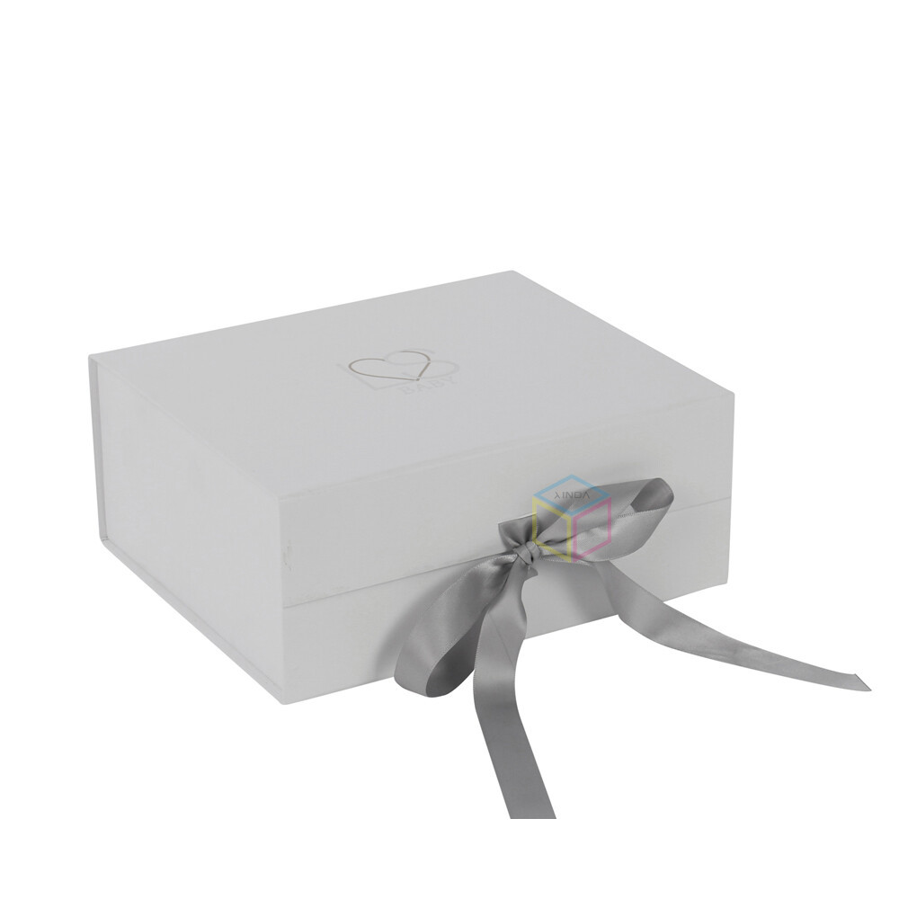 Custom Clothes Dress Gift Packaging Fold Magnetic White Cardboard Box | OEM Corrugated Boxes