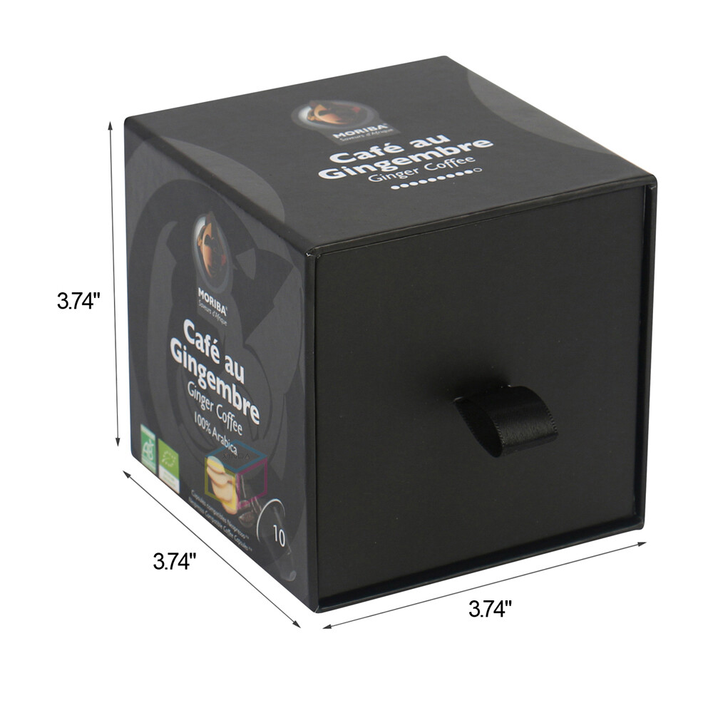 Wholesale Luxury Matte Black Sliding Paper Cardboard Box | Custom Slide Out Drawer Box Packaging | Simple Design