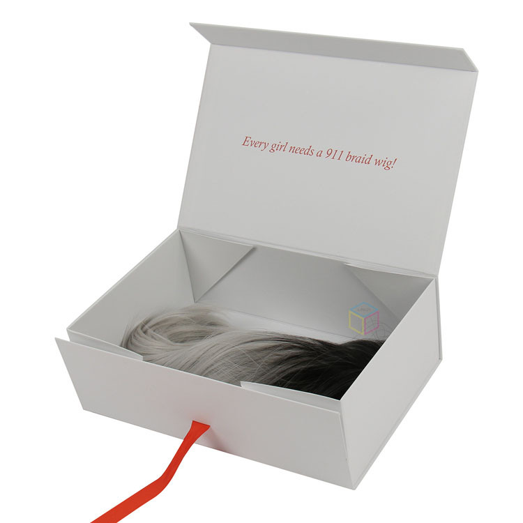 Custom Magnetic Flat Foldable Gift Box with Ribbon Handle for Clothes | Eco-Friendly Packaging | OEM Service