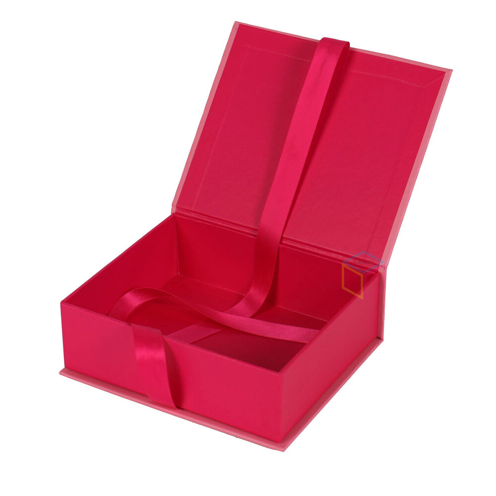 Custom Magnetic Jewelry Box with Ribbon | Eco-Friendly Luxury Packaging | OEM Service
